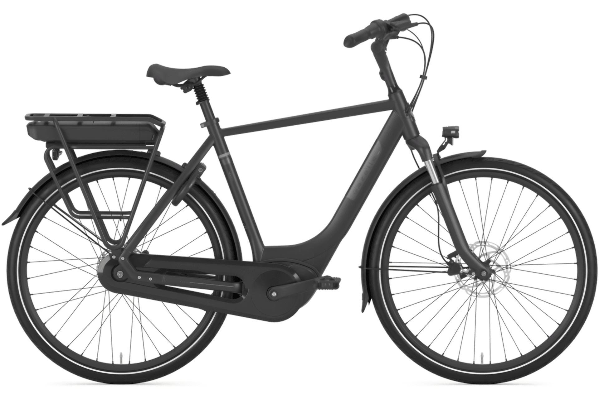 Gazelle Paris C8 Høj, Lav indstigning - Sort